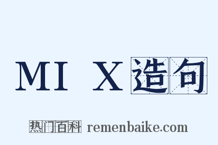 MIX造句是什么意思的图片